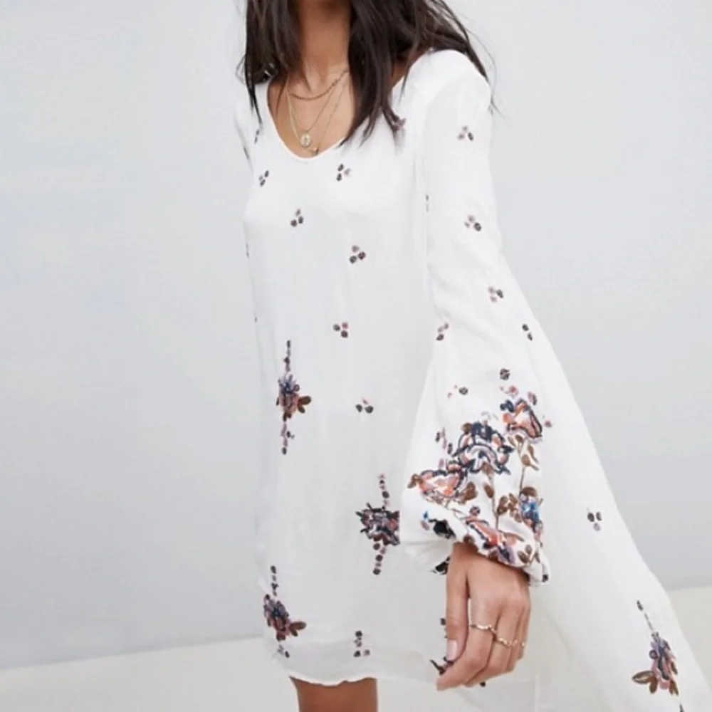 Free People Oxford Embroidered Mini Dress Size XS